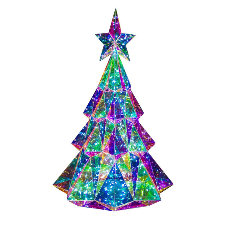 Department 56 Christmas Basics: Lit Prism Small Christmas Tree sparkle-castle