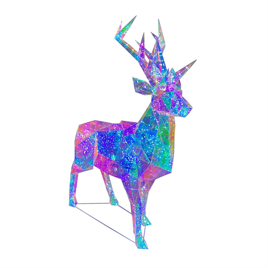 Department 56 Christmas Basics: Lit Prism Medium Deer sparkle-castle