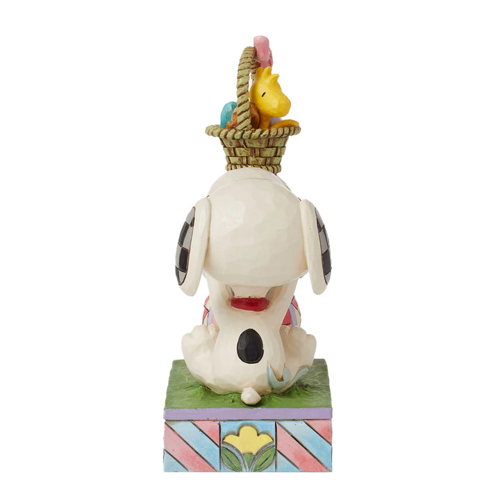 Jim Shore Peanuts: Snoopy & Woodstock Stacking Easter Eggs Figurine sparkle-castle