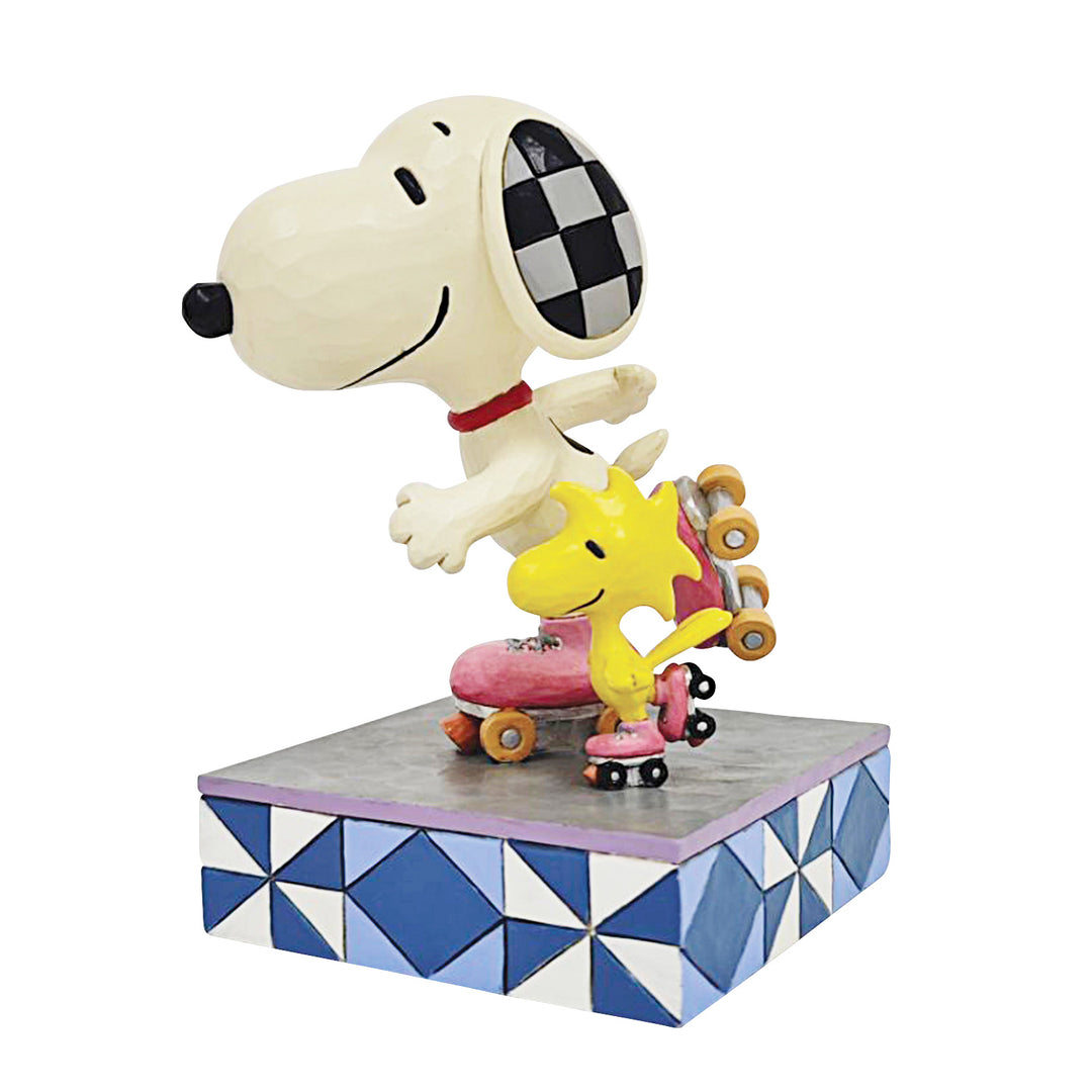 Jim Shore Peanuts: Snoopy & Woodstock Rollerskating Figurine sparkle-castle