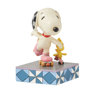 Jim Shore Peanuts: Snoopy & Woodstock Rollerskating Figurine sparkle-castle