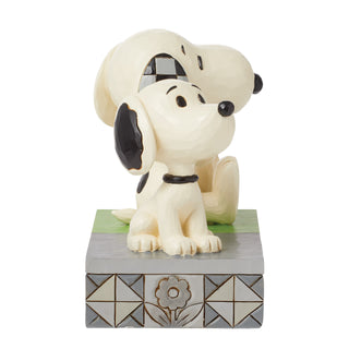 Jim Shore Peanuts: 1950's Snoopy & Today's Snoopy Figurine sparkle-castle