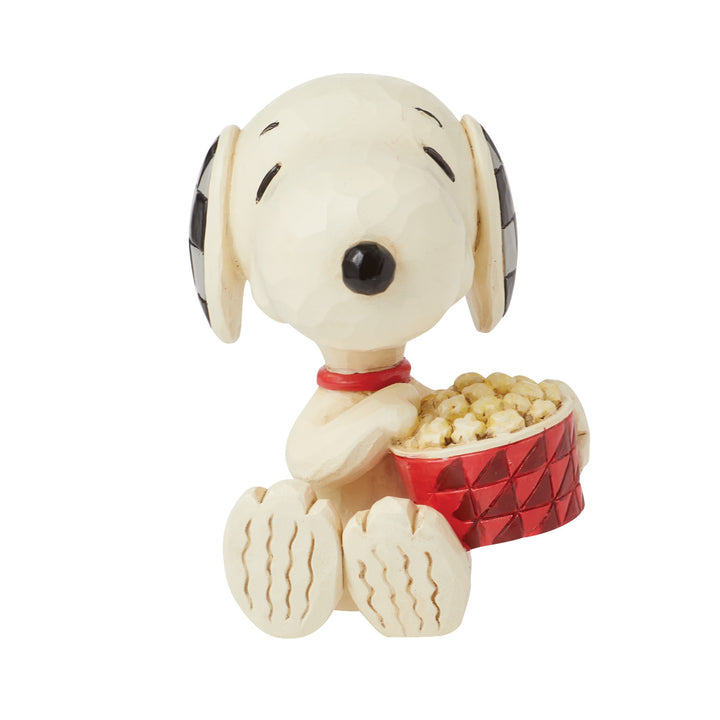 Jim Shore Peanuts: Snoopy With Popcorn Mini Figurine sparkle-castle