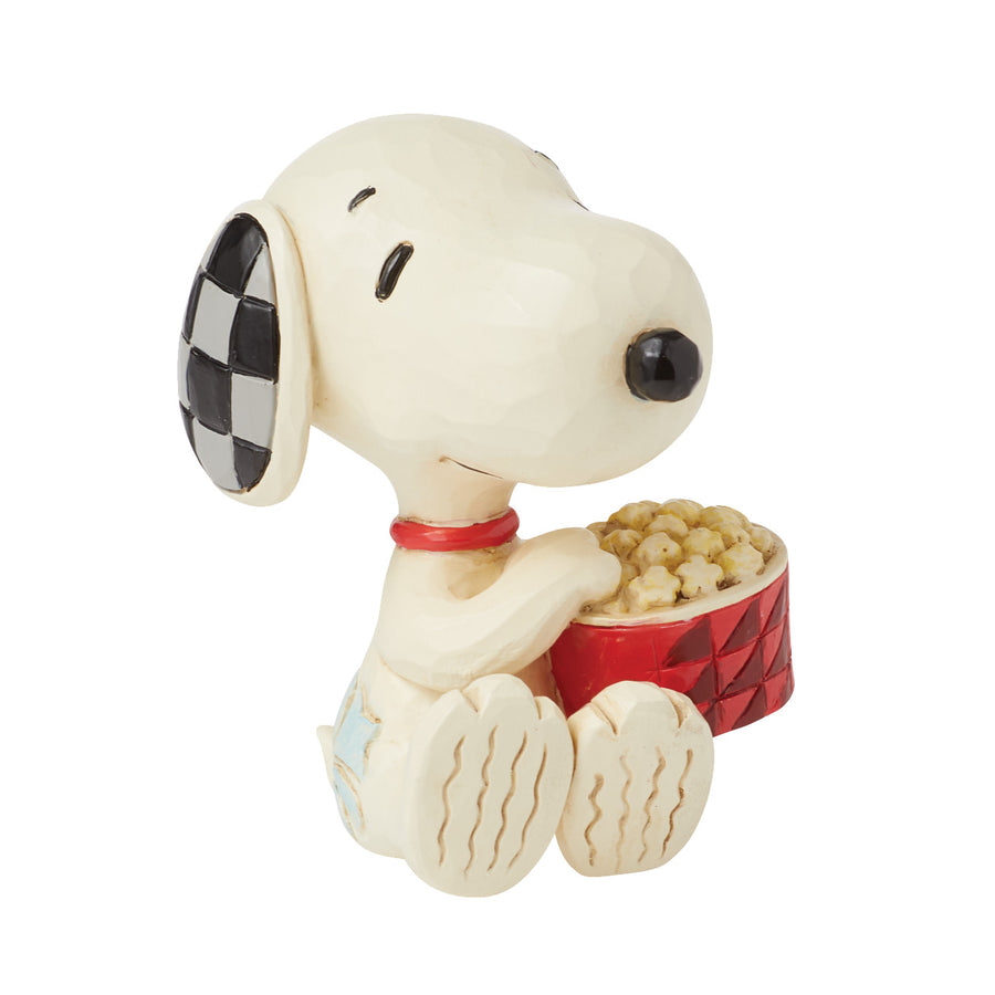 Jim Shore Peanuts: Snoopy With Popcorn Mini Figurine sparkle-castle