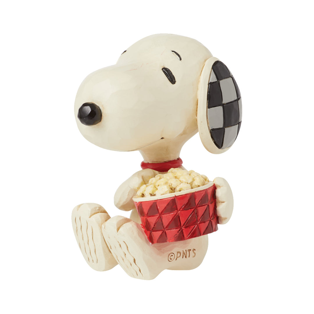 Jim Shore Peanuts: Snoopy With Popcorn Mini Figurine sparkle-castle