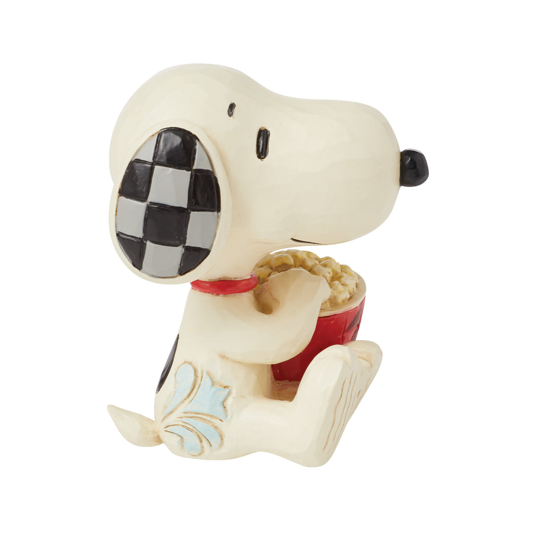 Jim Shore Peanuts: Snoopy With Popcorn Mini Figurine sparkle-castle