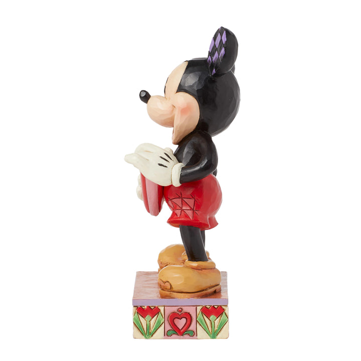 Jim Shore Disney Traditions: Mickey Holding Personizable Heart Figurine sparkle-castle