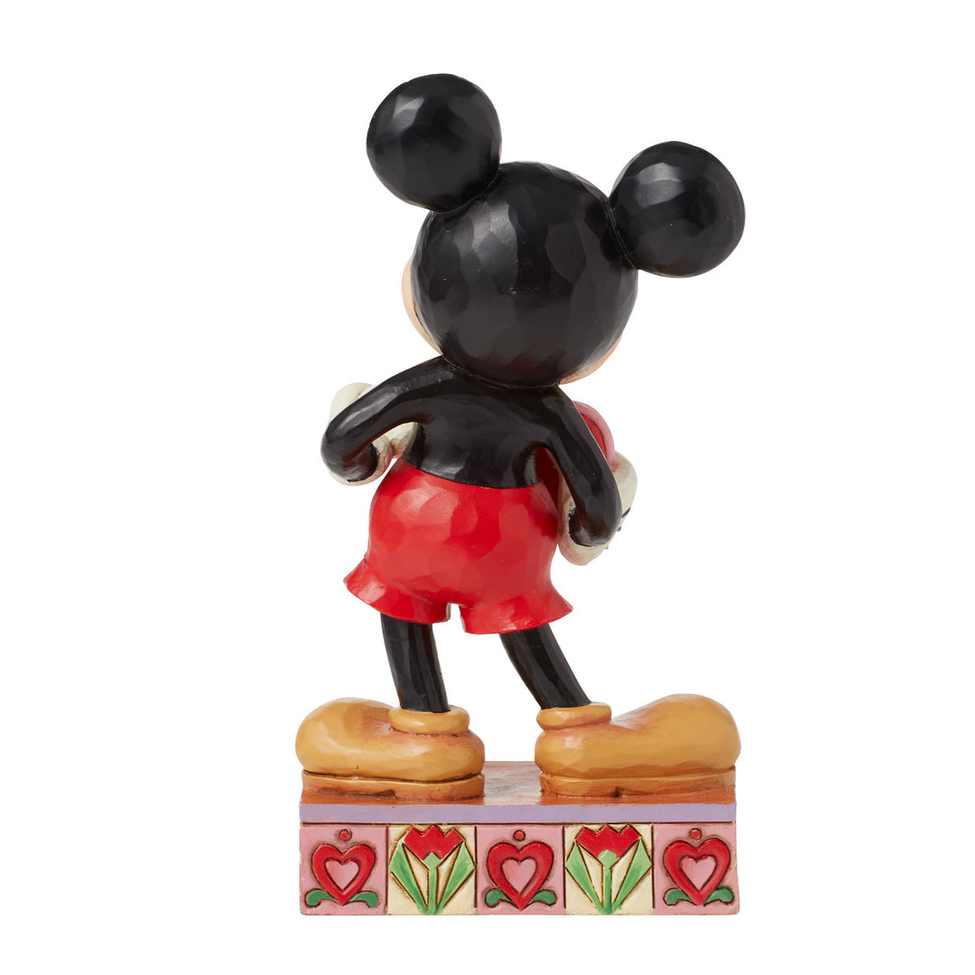 Jim Shore Disney Traditions: Mickey Holding Personizable Heart Figurine sparkle-castle