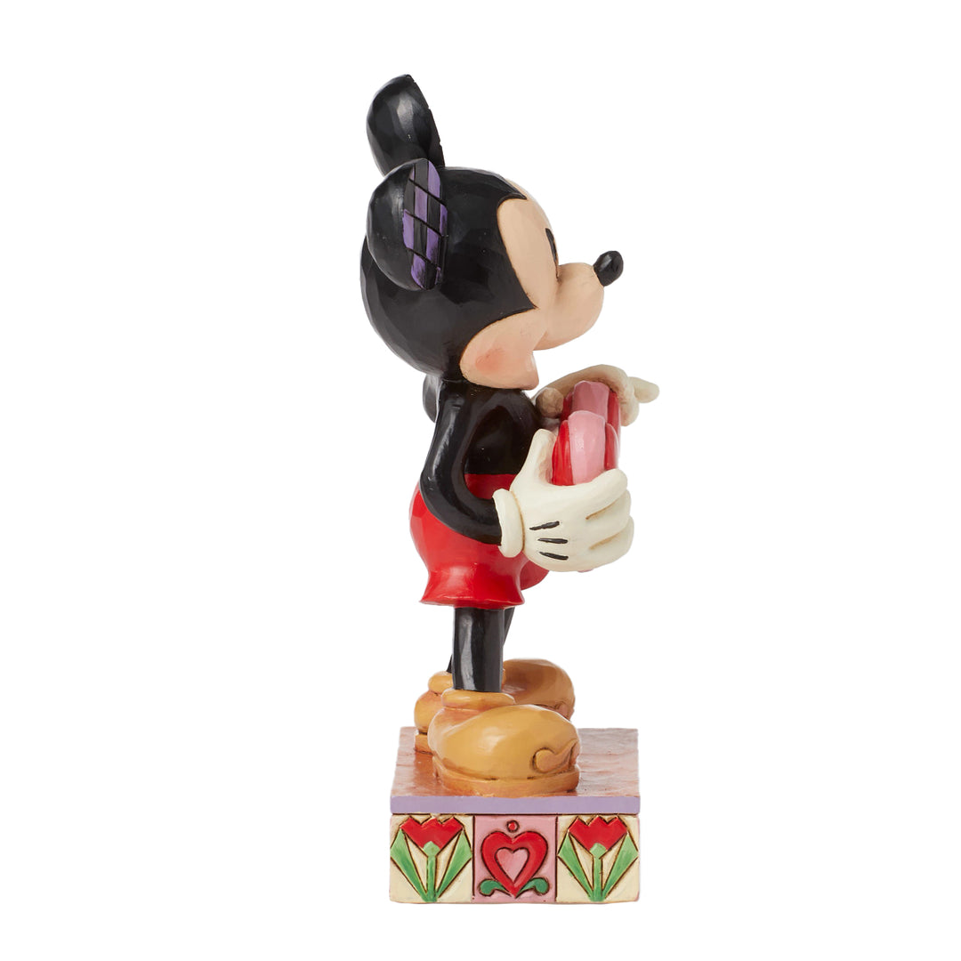 Jim Shore Disney Traditions: Mickey Holding Personizable Heart Figurine sparkle-castle