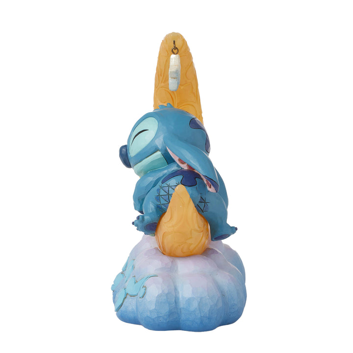 Jim Shore Disney Traditions: Stitch Sleeping on Lit Moon Figurine sparkle-castle