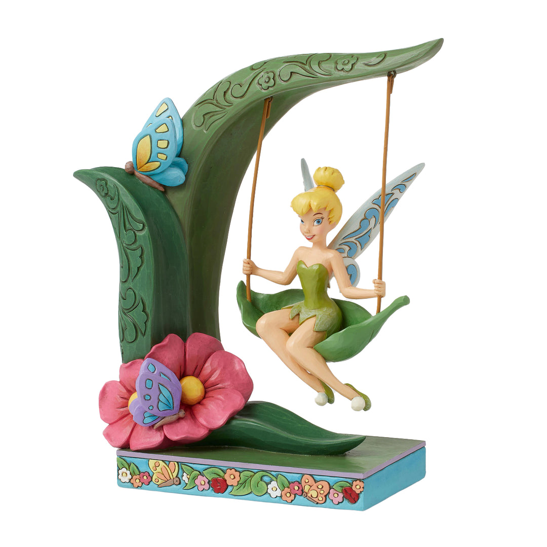 Jim Shore Disney Traditions: Tinker Bell on Swing Figurine sparkle-castle