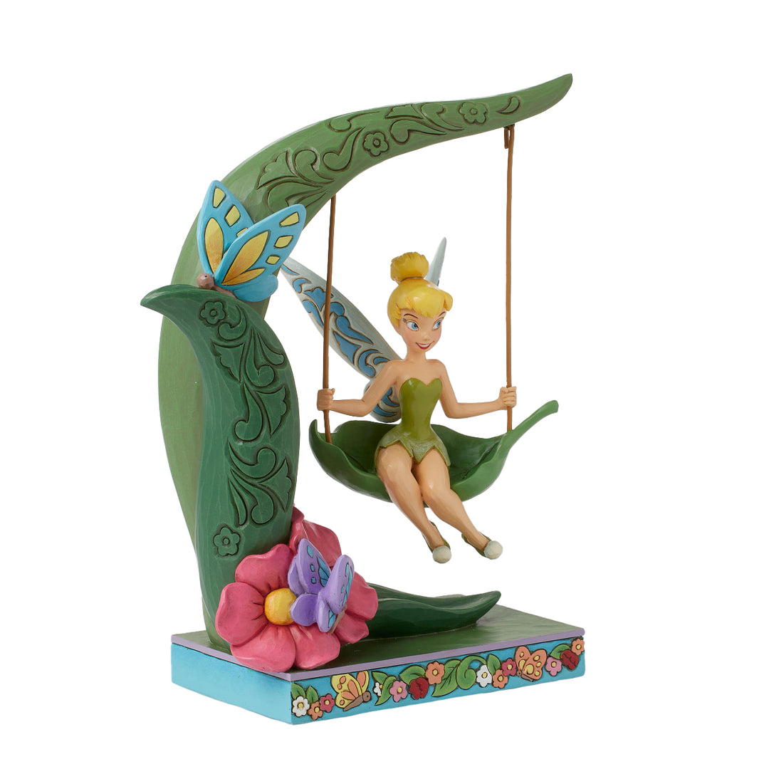 Jim Shore Disney Traditions: Tinker Bell on Swing Figurine sparkle-castle