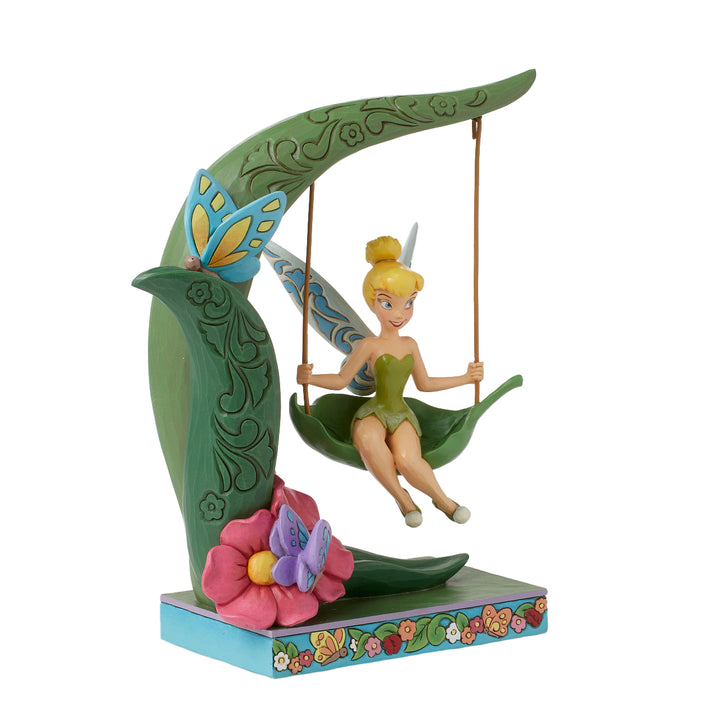 Jim Shore Disney Traditions: Tinker Bell on Swing Figurine sparkle-castle