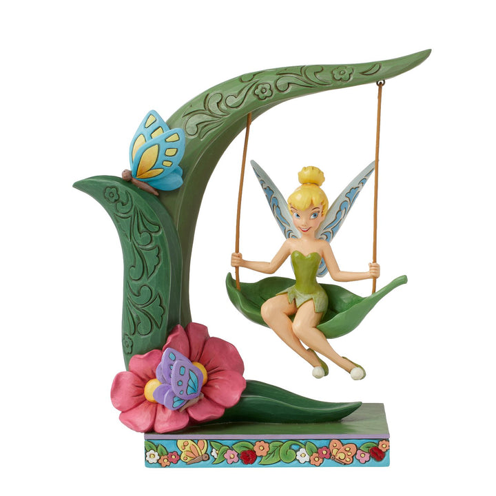 Jim Shore Disney Traditions: Tinker Bell on Swing Figurine sparkle-castle