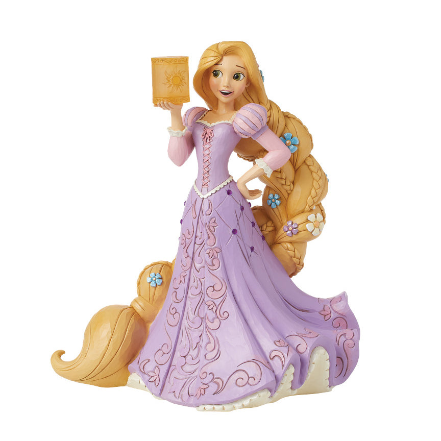 Jim Shore Disney Traditions: Rapunzel Deluxe 8th In Series Figurine sparkle-castle