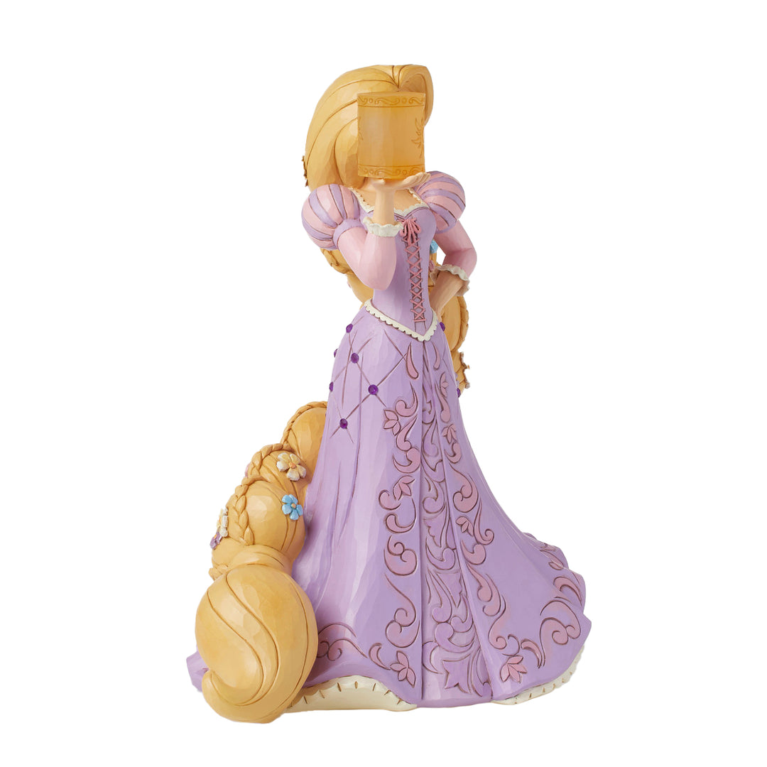 Jim Shore Disney Traditions: Rapunzel Deluxe 8th In Series Figurine sparkle-castle