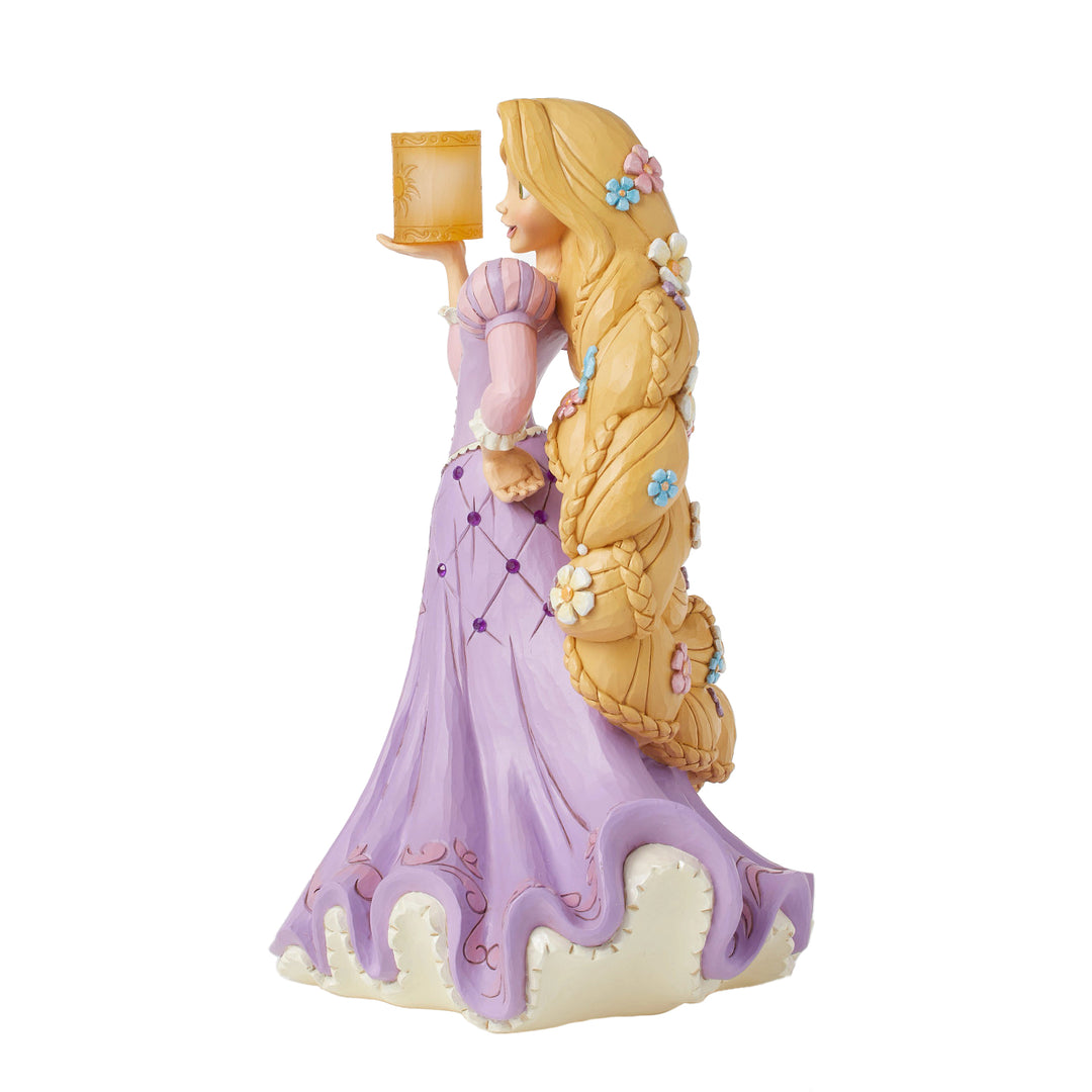 Jim Shore Disney Traditions: Rapunzel Deluxe 8th In Series Figurine sparkle-castle