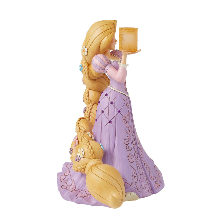 Jim Shore Disney Traditions: Rapunzel Deluxe 8th In Series Figurine sparkle-castle