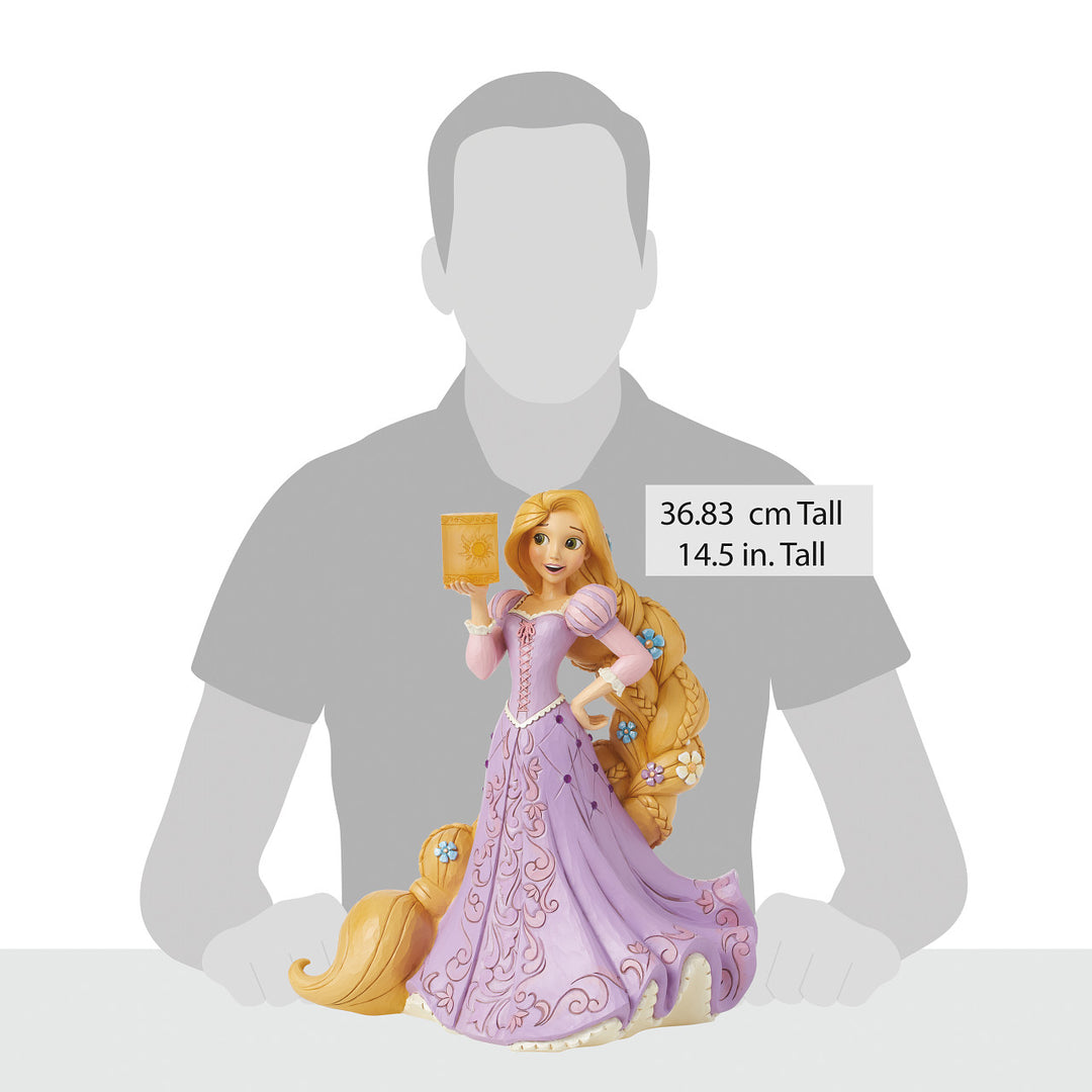 Jim Shore Disney Traditions: Rapunzel Deluxe 8th In Series Figurine sparkle-castle