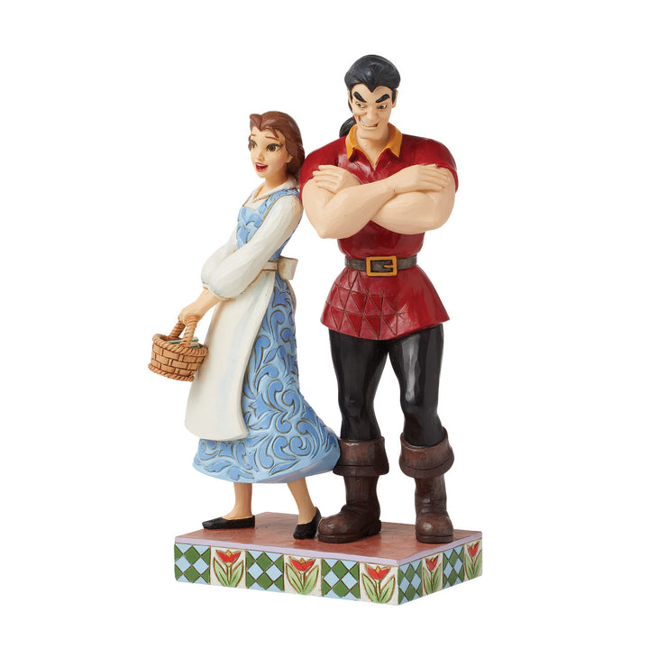 Jim Shore Disney Traditions: Belle & Gaston Figurine sparkle-castle