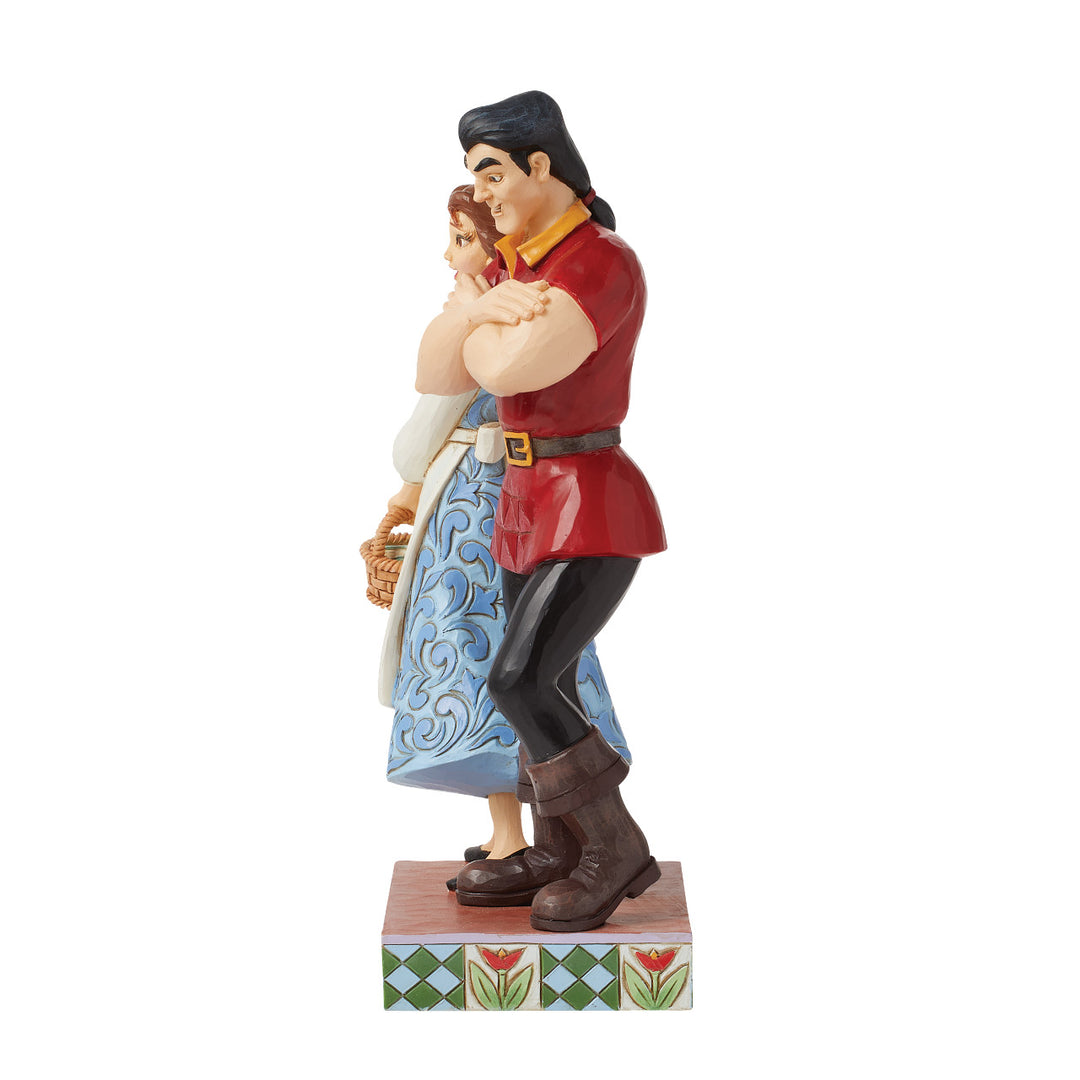 Jim Shore Disney Traditions: Belle & Gaston Figurine sparkle-castle