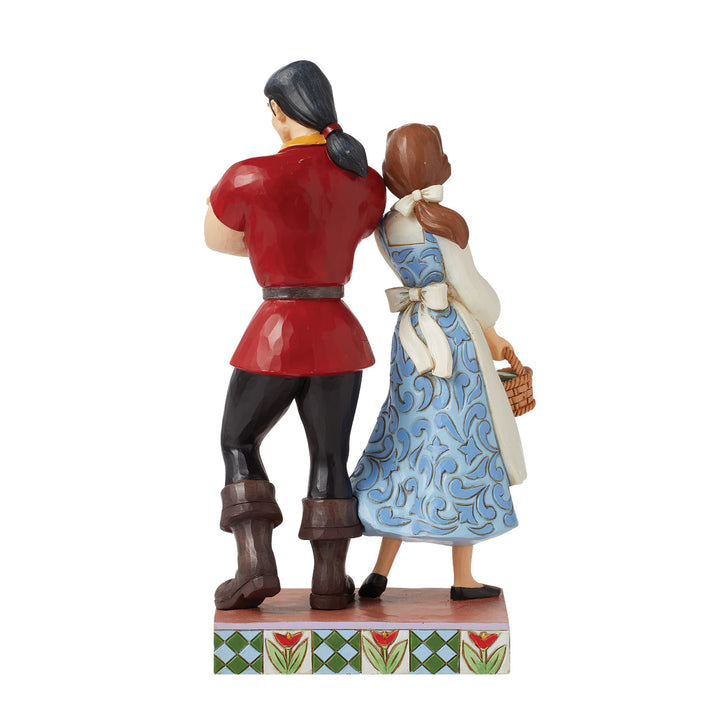 Jim Shore Disney Traditions: Belle & Gaston Figurine sparkle-castle