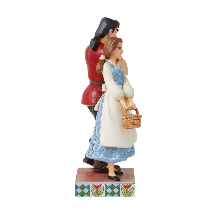 Jim Shore Disney Traditions: Belle & Gaston Figurine sparkle-castle