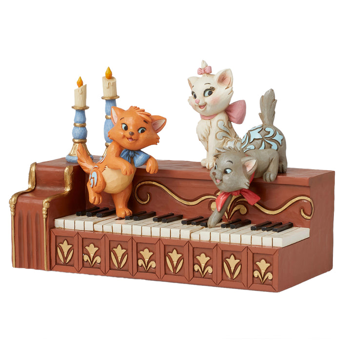 Jim Shore Disney Traditions: Aristocat Kittens Playing Piano Figurine sparkle-castle