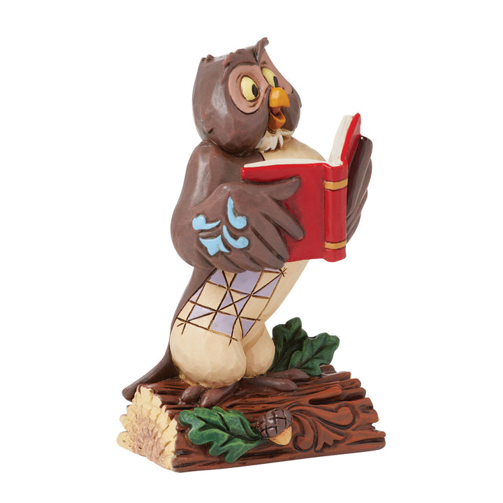 Jim Shore Disney Traditions: Owl Reading A Book Mini Figurine sparkle-castle