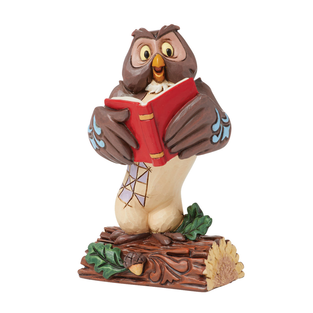 Jim Shore Disney Traditions: Owl Reading A Book Mini Figurine sparkle-castle