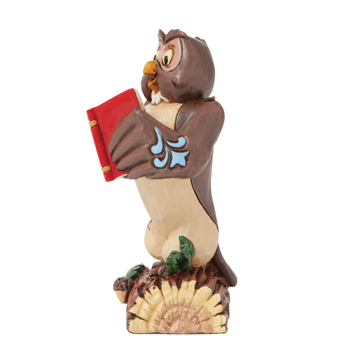 Jim Shore Disney Traditions: Owl Reading A Book Mini Figurine sparkle-castle