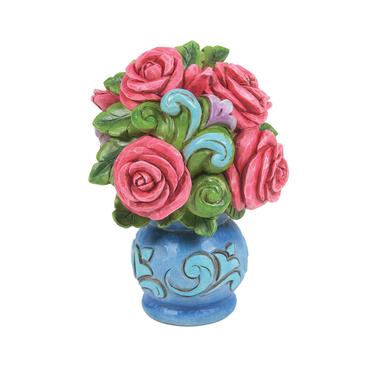 Jim Shore Heartwood Creek: Rose Bouquet Mini Figurine sparkle-castle