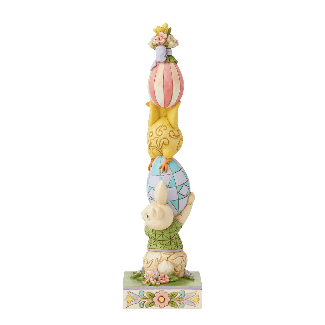 Jim Shore Heartwood Creek: Stacked Bunny Chick & Easter Eggs Figurine sparkle-castle