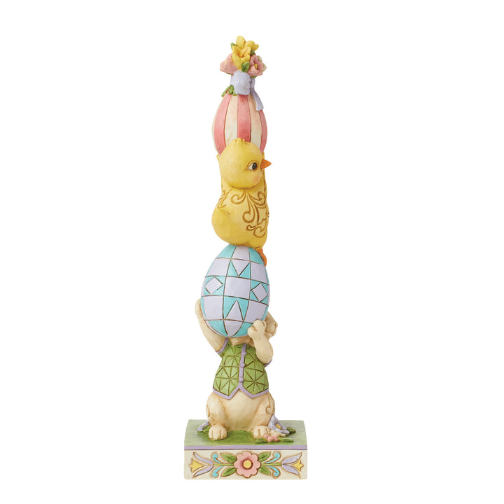 Jim Shore Heartwood Creek: Stacked Bunny Chick & Easter Eggs Figurine sparkle-castle