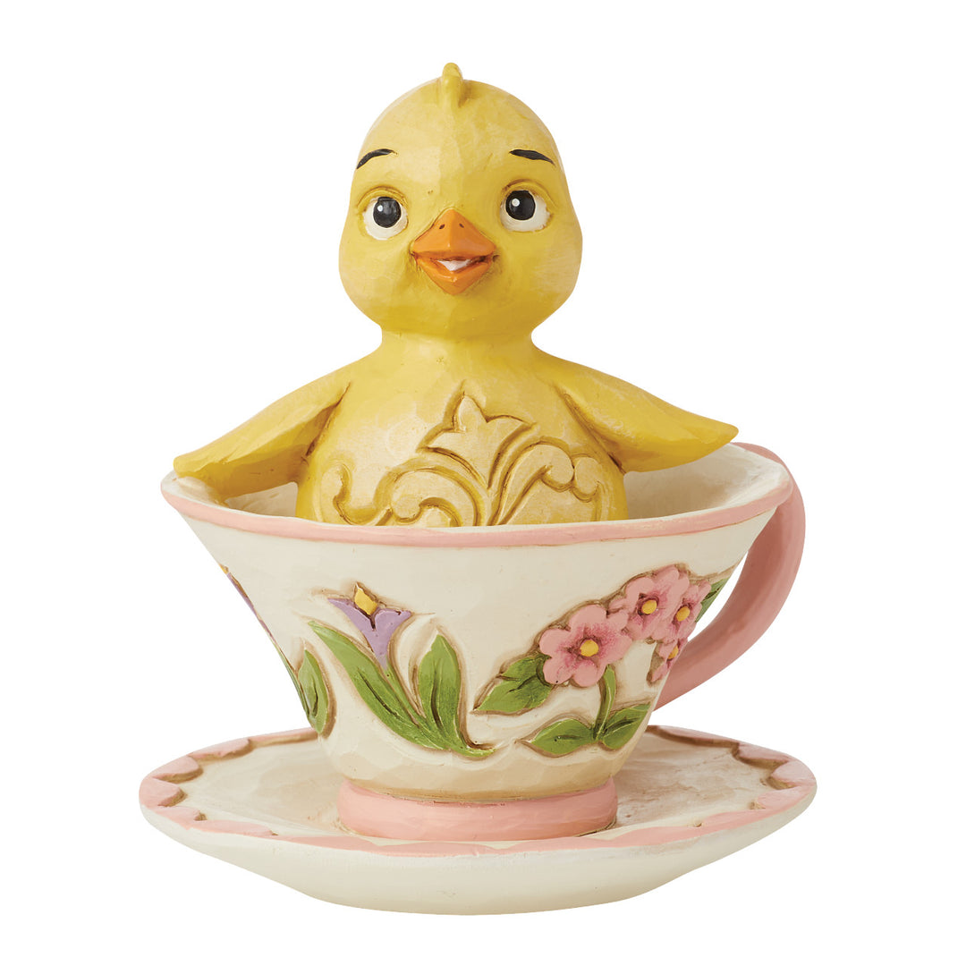 Jim Shore Heartwood Creek: Chick In Teacup Mini Figurine sparkle-castle