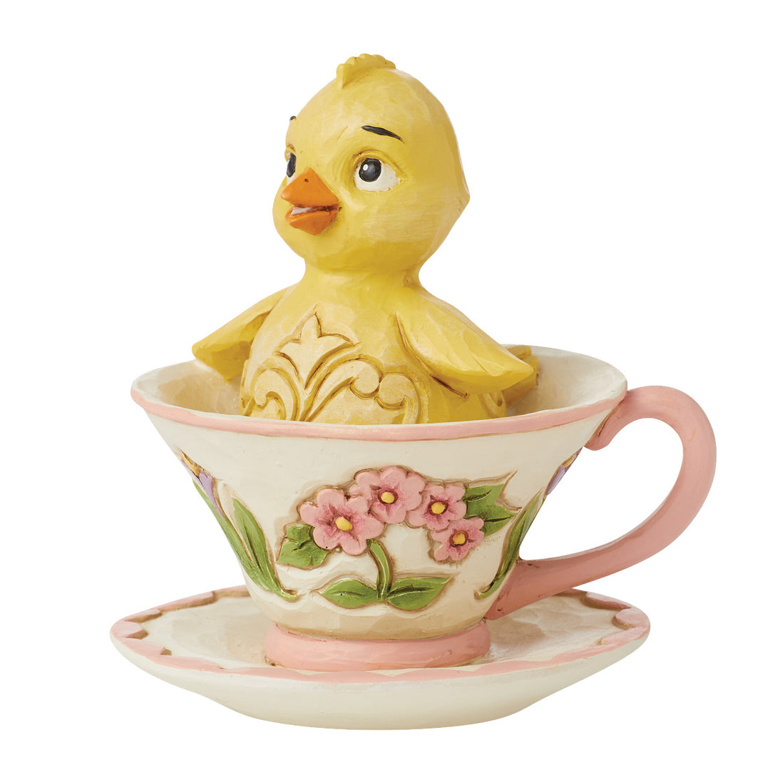 Jim Shore Heartwood Creek: Chick In Teacup Mini Figurine sparkle-castle