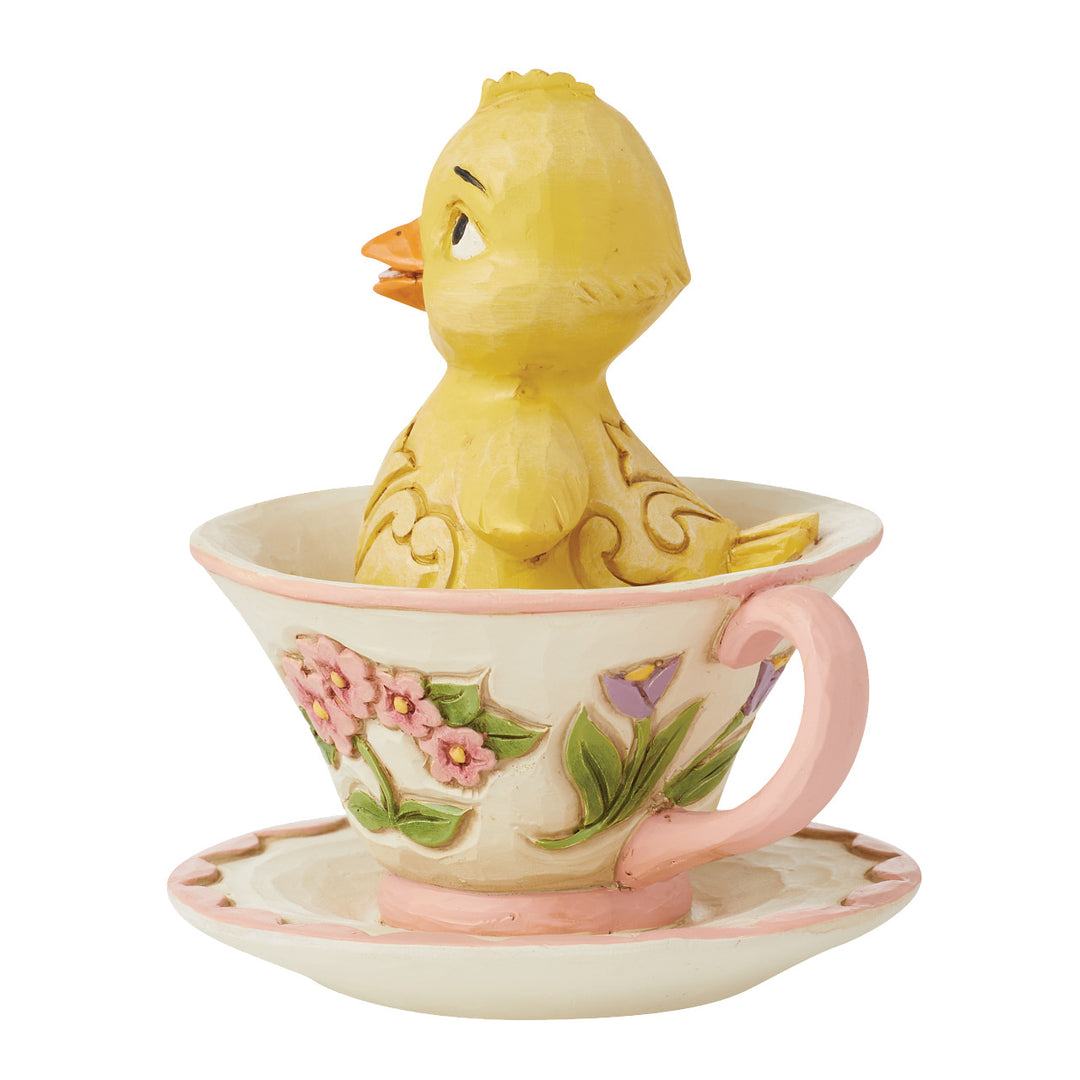 Jim Shore Heartwood Creek: Chick In Teacup Mini Figurine sparkle-castle