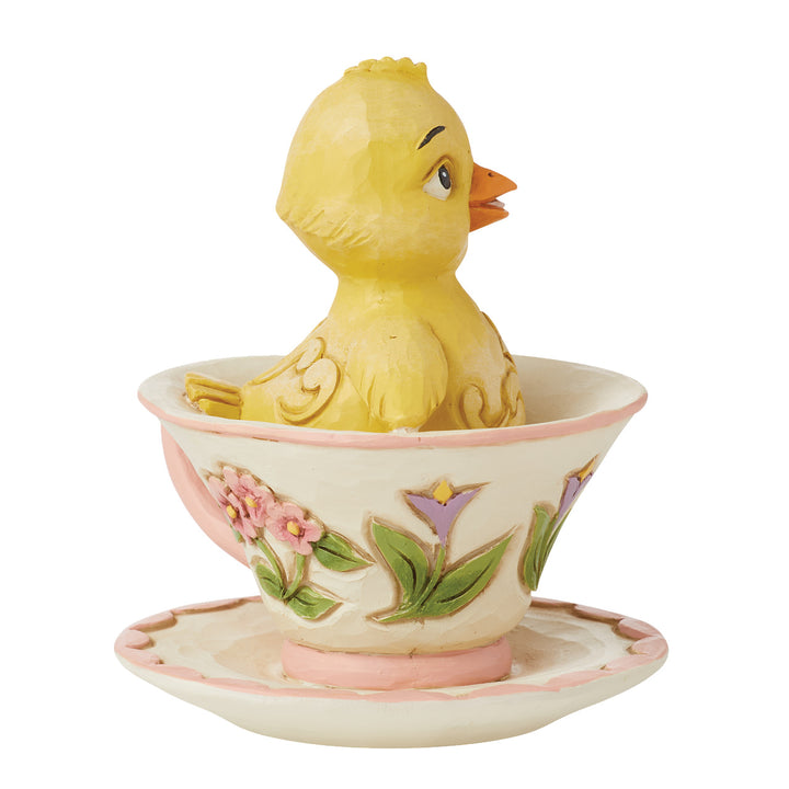 Jim Shore Heartwood Creek: Chick In Teacup Mini Figurine sparkle-castle