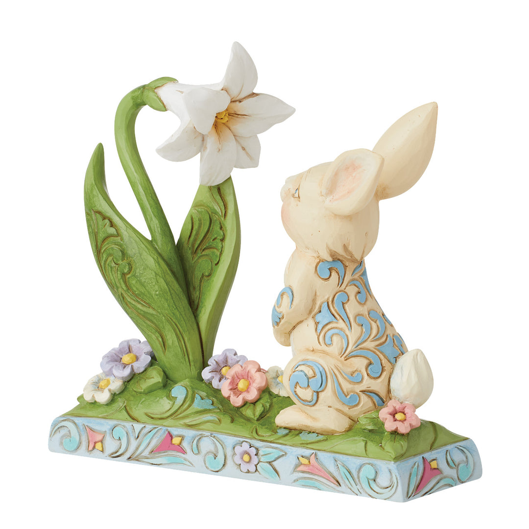 Jim Shore Heartwood Creek: Bunny and Easter Lilly Figurine sparkle-castle