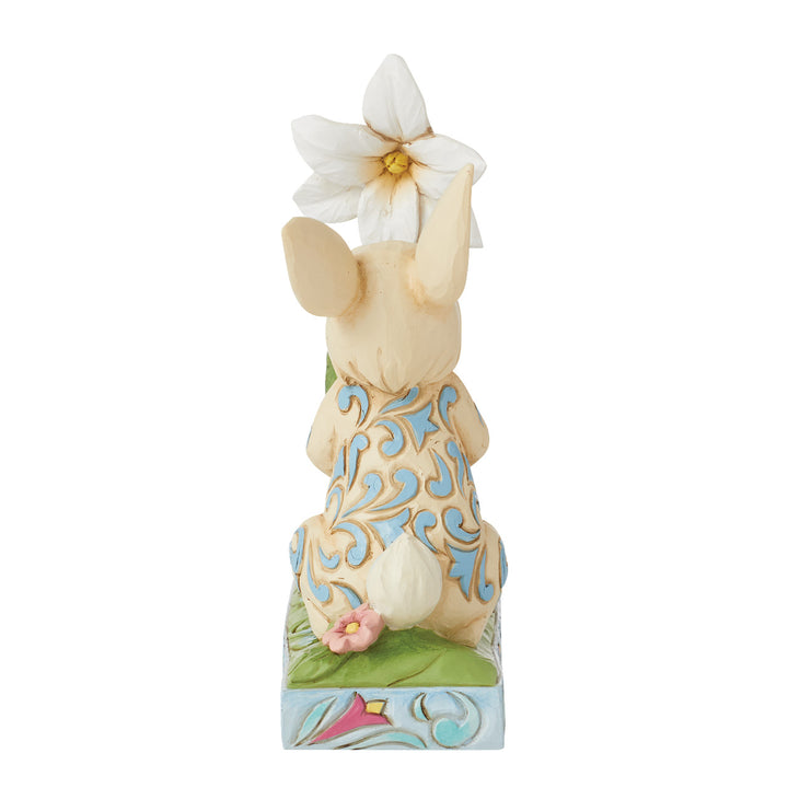 Jim Shore Heartwood Creek: Bunny and Easter Lilly Figurine sparkle-castle