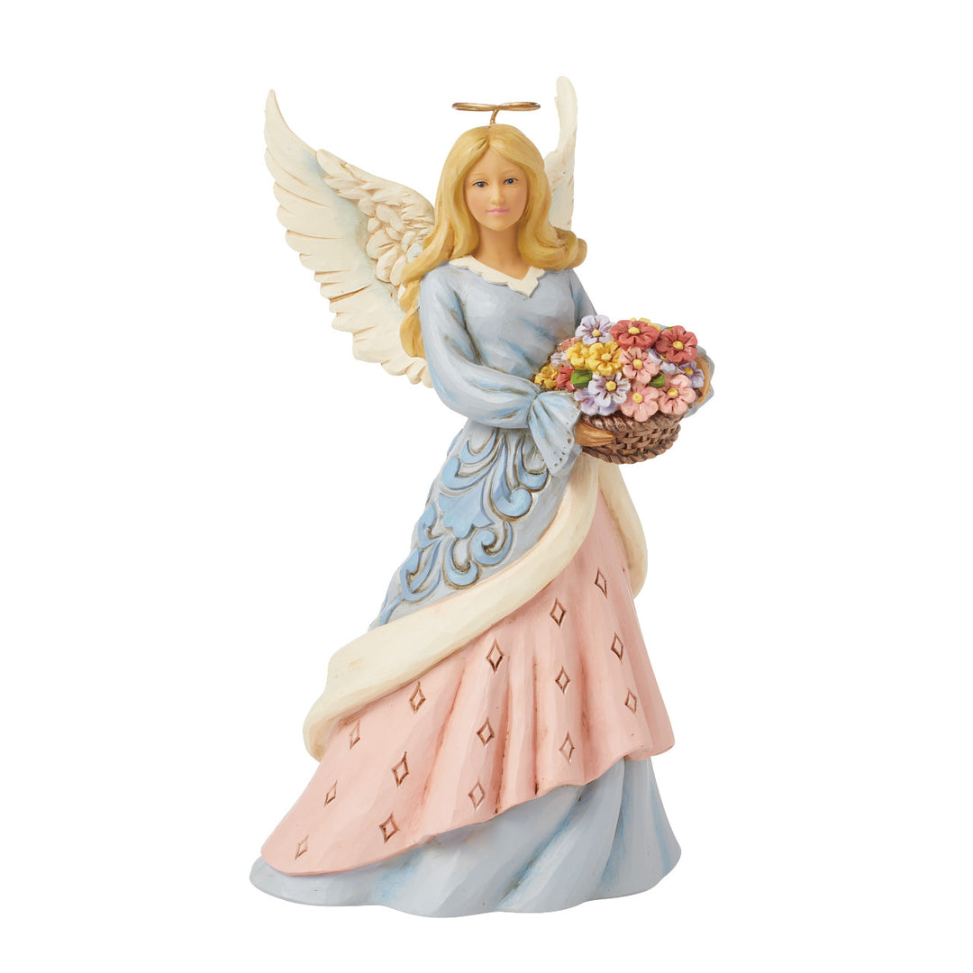 Jim Shore Heartwood Creek: Easter Angel With Flower Basket Figurine sparkle-castle