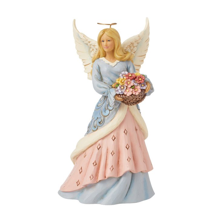 Jim Shore Heartwood Creek: Easter Angel With Flower Basket Figurine sparkle-castle