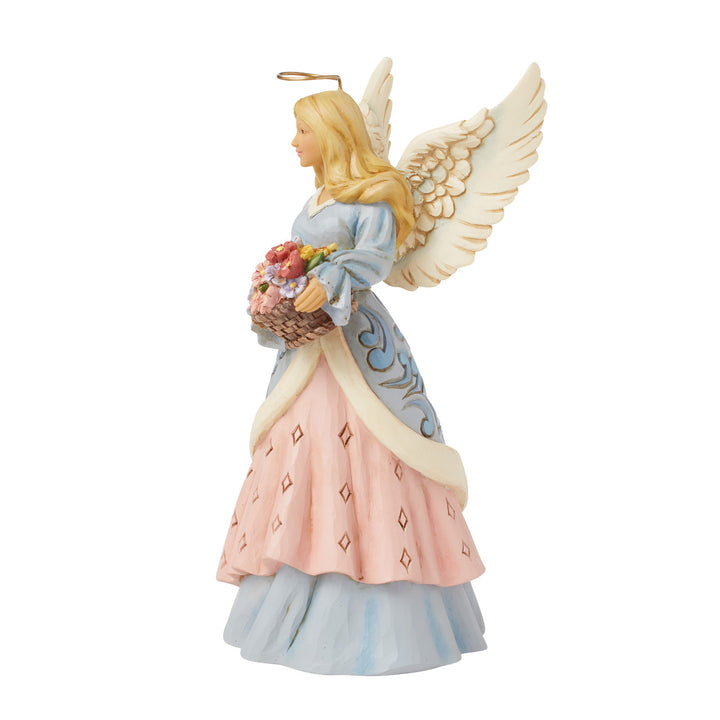 Jim Shore Heartwood Creek: Easter Angel With Flower Basket Figurine sparkle-castle