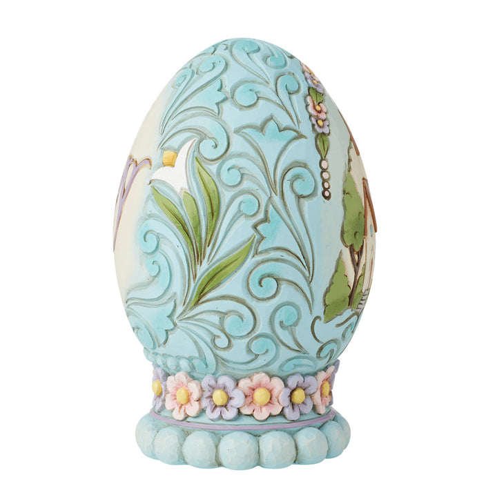 Jim Shore Heartwood Creek: Easter Egg with Church Scene Figurine sparkle-castle