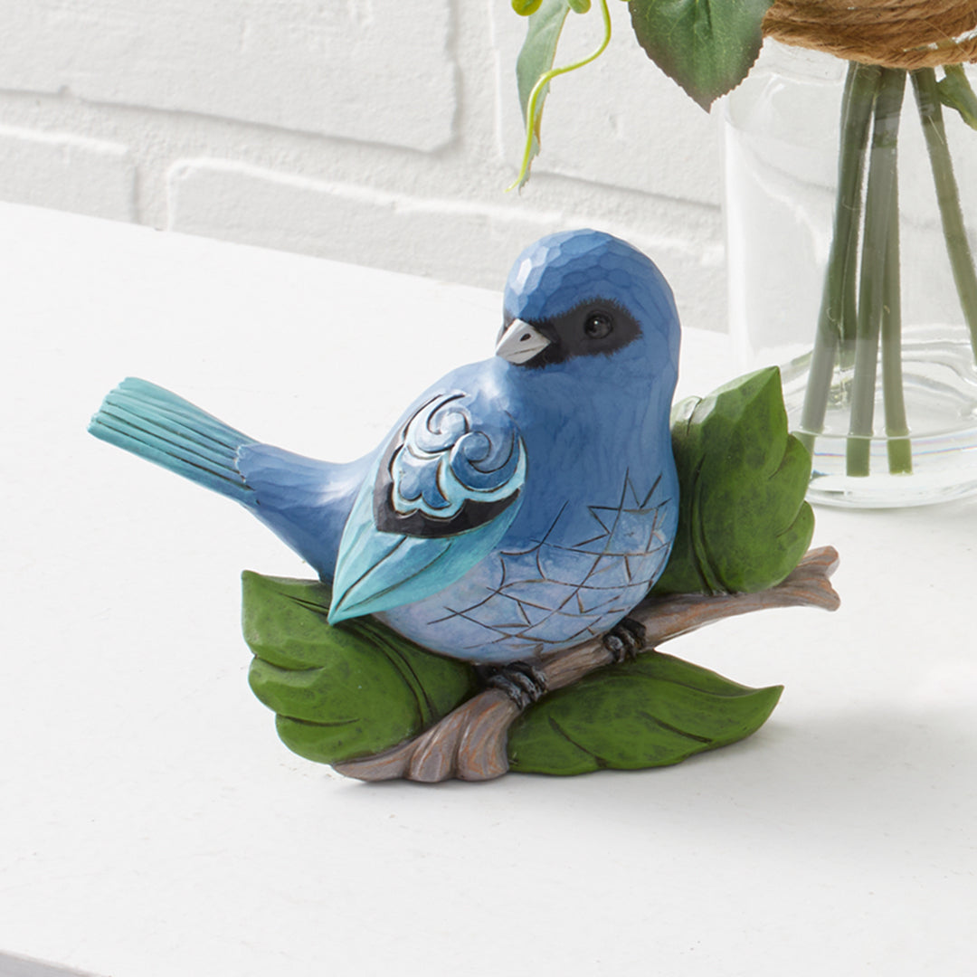 Jim Shore Heartwood Creek: Indigo Bunting Figurine sparkle-castle