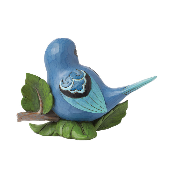 Jim Shore Heartwood Creek: Indigo Bunting Figurine sparkle-castle