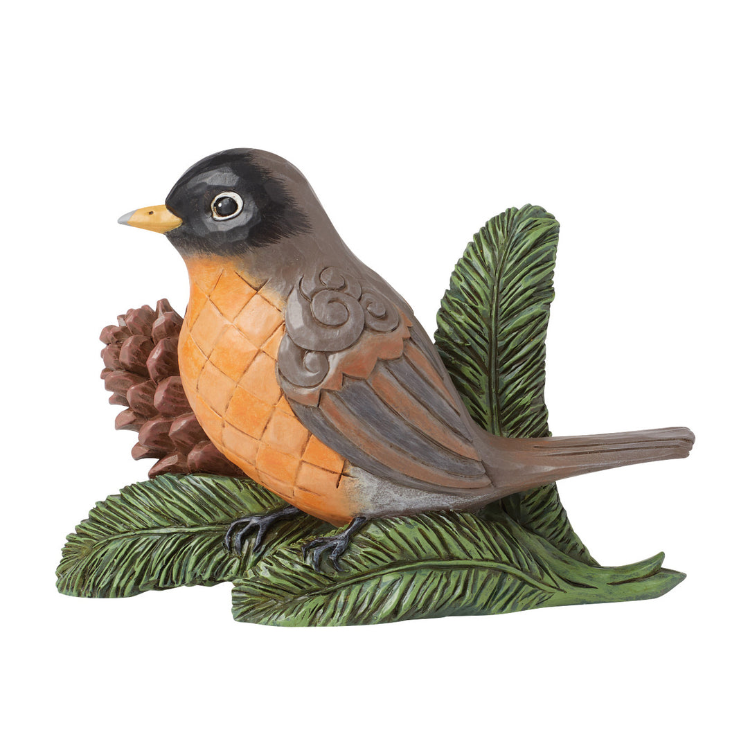 Jim Shore Heartwood Creek: Brown Robin Figurine sparkle-castle