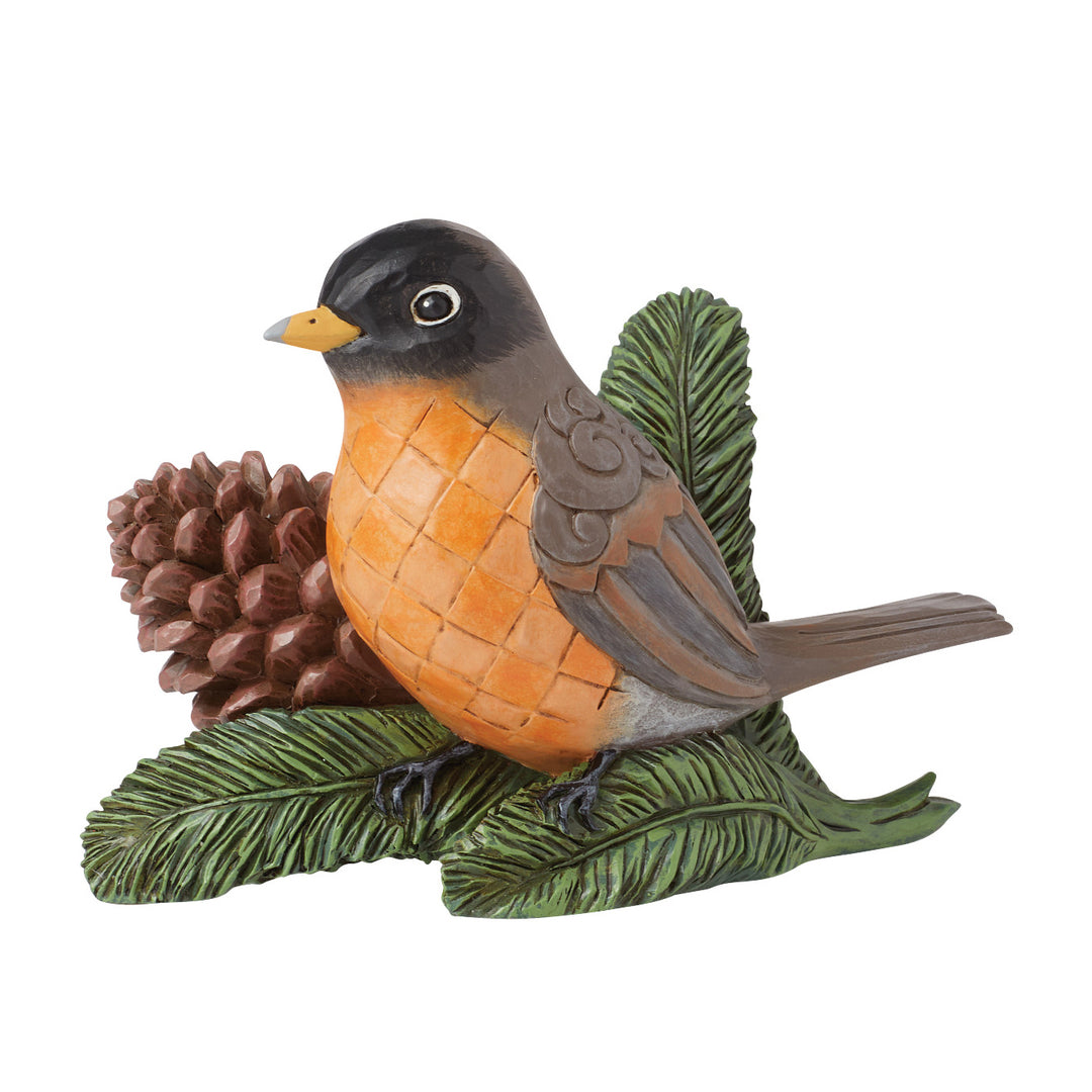 Jim Shore Heartwood Creek: Brown Robin Figurine sparkle-castle