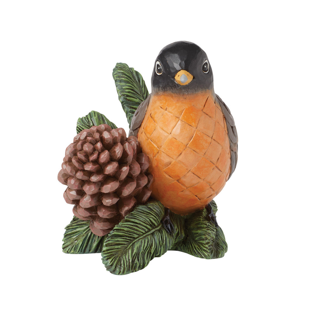 Jim Shore Heartwood Creek: Brown Robin Figurine sparkle-castle