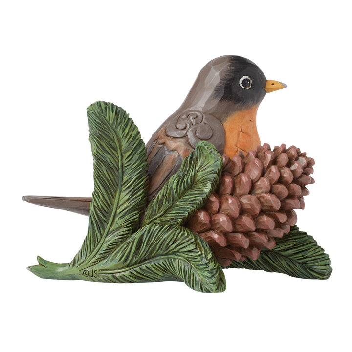 Jim Shore Heartwood Creek: Brown Robin Figurine sparkle-castle